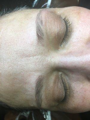 Brow tint and shaping