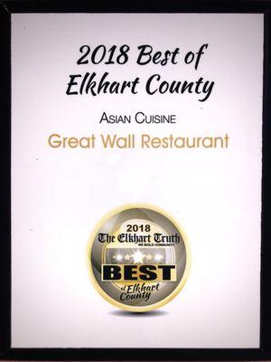 Best of 2018 voted by Elkhart Truth