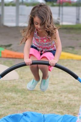 Our student's love playing on the trampoline!