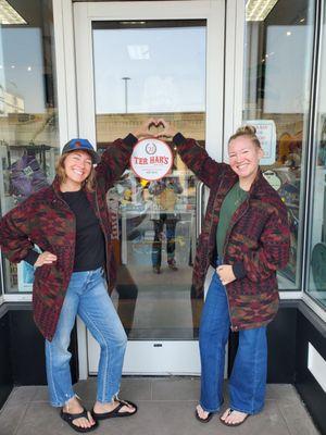 Matching jackets! At location in Seaside ( Ter Har's )