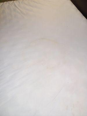 Unwashed mattress cover with pee