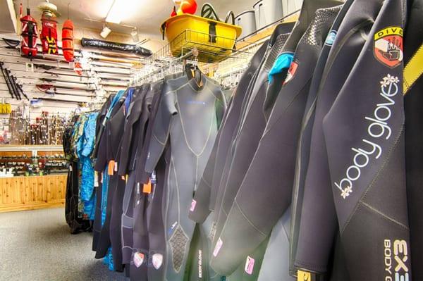 Wetsuit racks