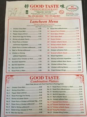 Updated menu