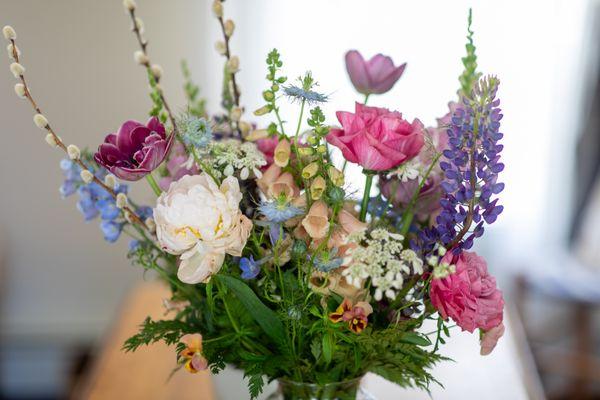 One of two beautiful bouquets our mothers received during the rehearsal dinner.