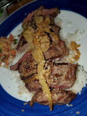 The picanha steak! The gentleman at the counter recommended the perfect cut. (I plated at home)