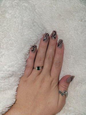 Gel manicure.