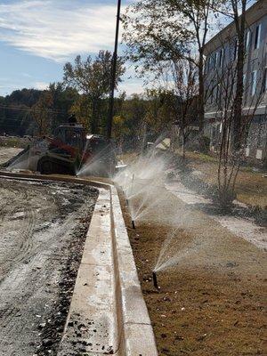 Sprays for turf area.