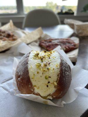 Roman style donut - pistachio flavor!