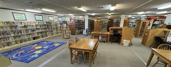 Overview of back of library