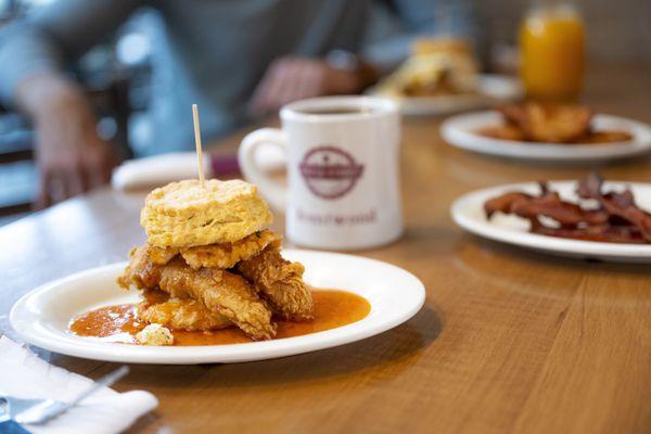 The Squawking Goat Biscuit Sandwich at Maple Street Biscuit Company