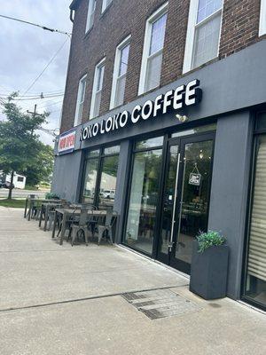 Koko Loko coffee. With outside seating