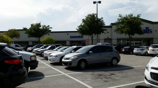 Plenty of parking out front,  next to Marshalls