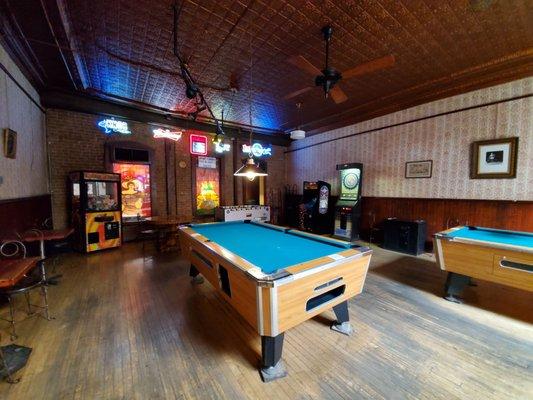 The pool room