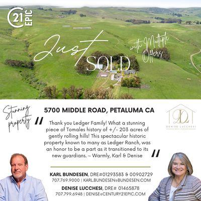 JUST SOLD - 5700 Middle Rd, PETALUMA