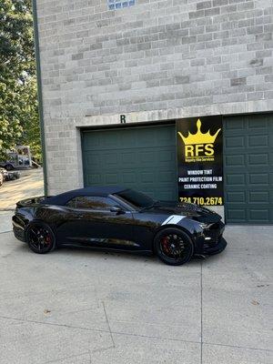 Full coupe tinted to reduce glare, heat, UV and IR rays.