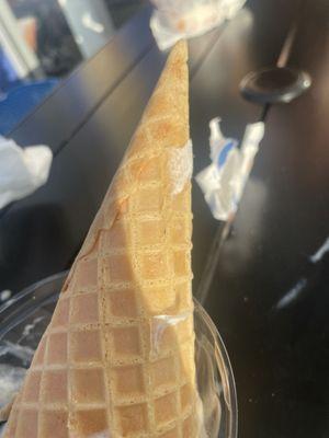 Glue used to attach paper to the cone? Why???