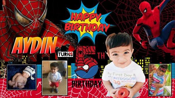 【Spider-Man themed birthday party at Jungle Castle】 Happy Birthday to Handsome Aydin!