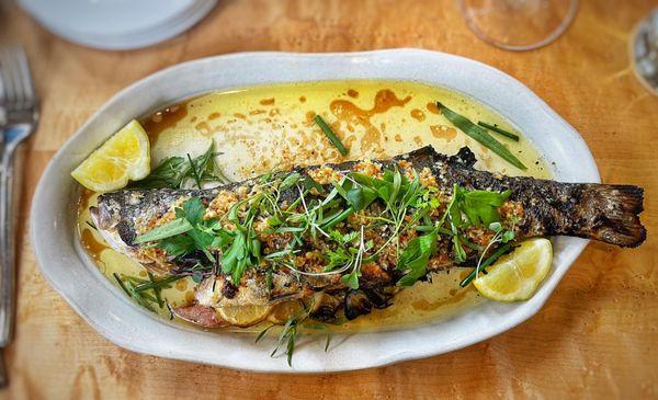 grilled branzino