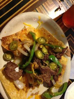 Beef fajita nachos.