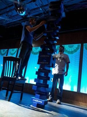 Life Sized Jenga Game on our award Winning Dance Floor