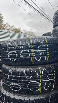 Set of used tires