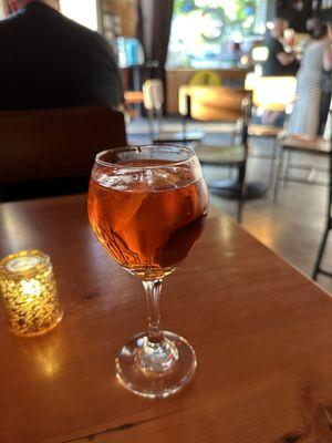 Aperol Spritz with a twist of orange