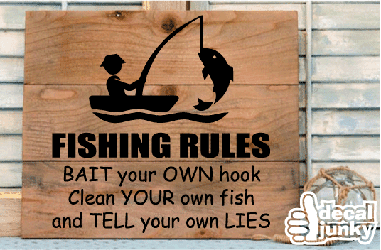 Fishing rules sign.