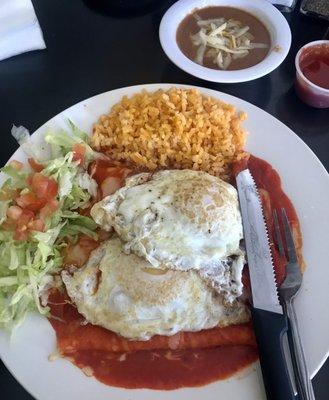 Enchiladas with eggs