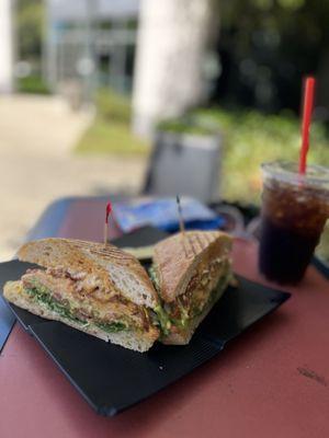 Spicy Chicken Club Sandwich Lunch