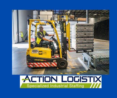 Forklift Drivers apply at www.actionlogistix.com