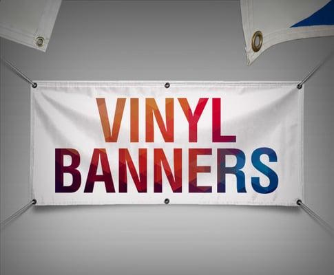 We specialize in Vinyl Banners for businesses.