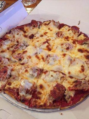 12" Thin Crust Pizza, Sausage & Pepperoni - To Go!