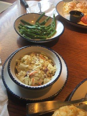 Green beans , coleslaw, No words fall in love