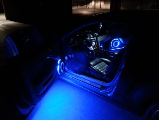 Custom speaker setup and LED lighting done by Paul at  Car Concepts. These guys rock!