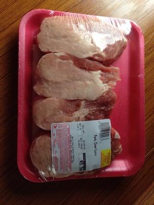 Pork loin chops boneless