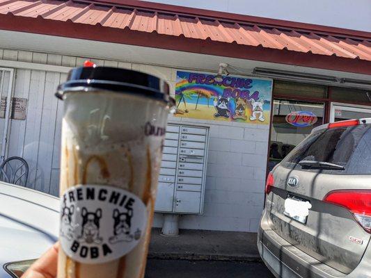 Caramel Frappuccino boba drink - sooooo good!