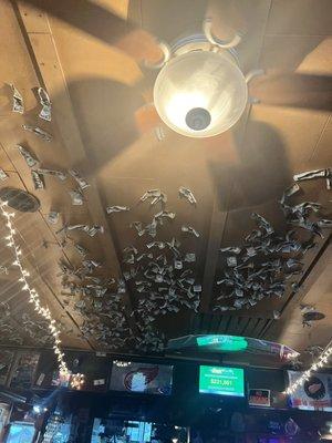 Dollar bill ceiling!