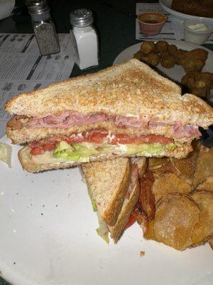 Ham Club sandwich.