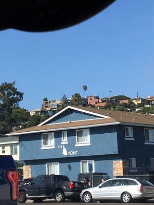 View of the hill while getting gas