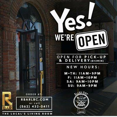 We're open