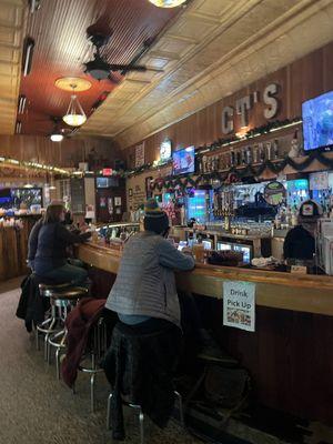 Inside the bar section. There's also a restaurant family style sit down section next door and is attached.