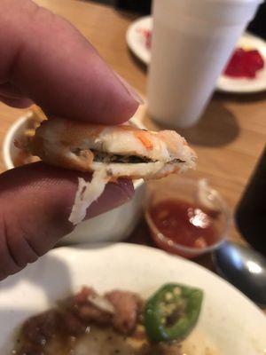 Shrimp full of shit