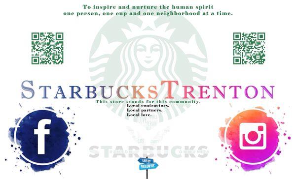 Like us on Facebook & Follow us on Instagram @StarbucksTrenton