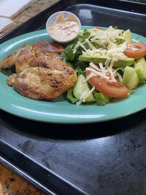 Chicken garden salad on request!