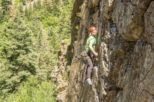 Climbing in Big Cottonwood Canyon