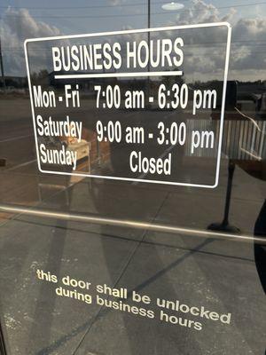 Business hours