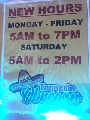 New hours! Wooo :)