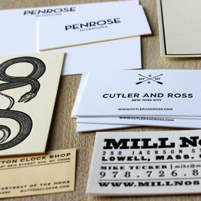 Letterpress Business Cards