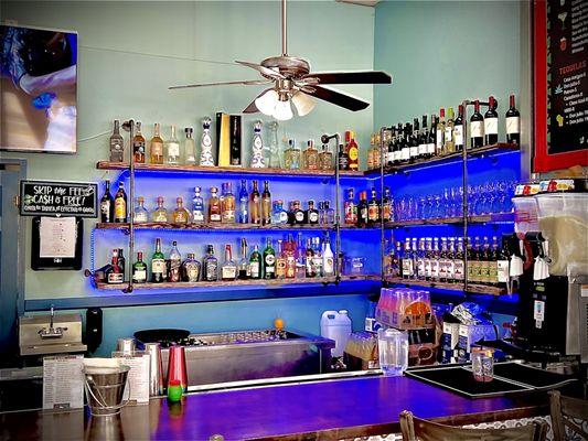 Nicely stocked bar...good tequila selection