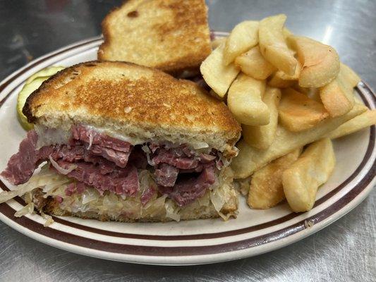 Reuben Sandwich with Steak fries